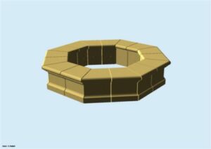 Entourage de bassin Prisme Alkern béton petit modele