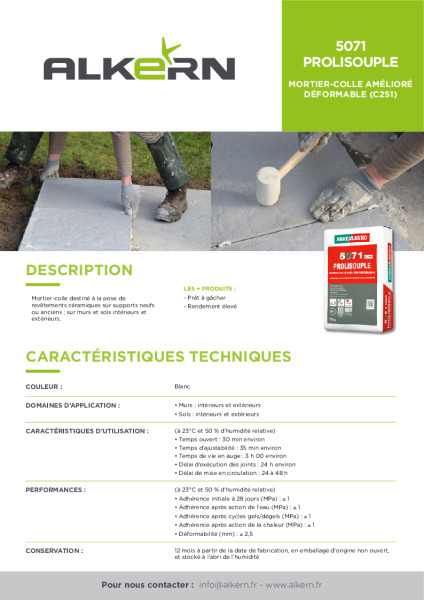 Fiche technique 5071 PROLISOUPLE